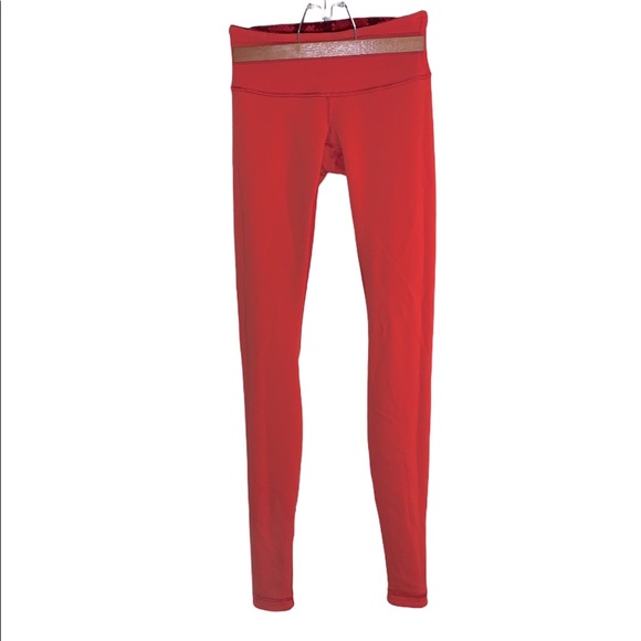 Lululemon leggings in burgundy/orange - Picture 3 of 5